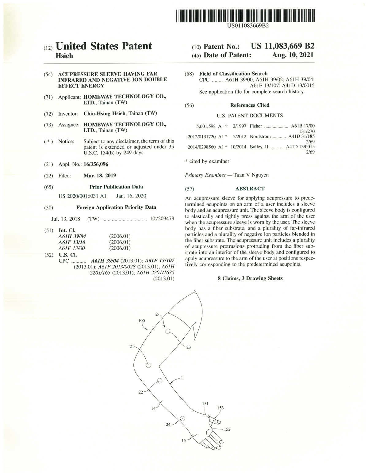 Acupressure Sleeve Having Far Infrared And Negative Ion Double Effect Energy-USA(Detail page)